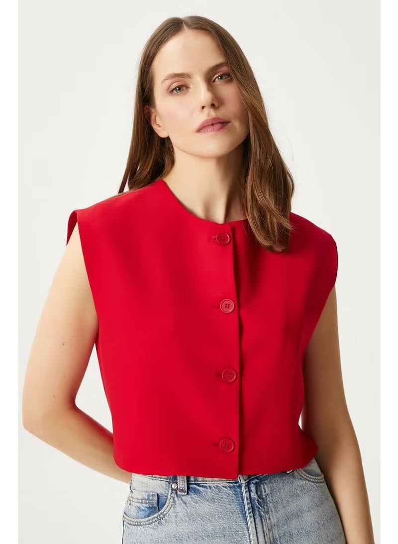 Ritnice Women's Power Red Lined Woven Vest - Image 2